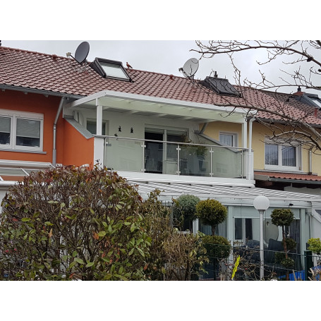Breite: 3,00 m | TCC Terrassenüberdachung mit Überstand Stegplatten (Tiefe wählbar)