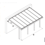 Breite: 4,00 m | ALU Terrassenüberdachung mit Überstand Stegplatten (Tiefe wählbar)