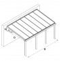 Breite: 4,00 m | TCC Terrassenüberdachung mit VSG–Glas 8,76 mm (Tiefe wählbar)