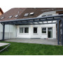 Breite: 4,00 m | TCC Terrassenüberdachung mit Überstand VSG–Glas 8,76 mm (Tiefe wählbar)